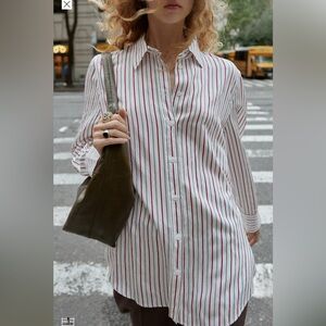 Zara Striped Button-Up Shirt